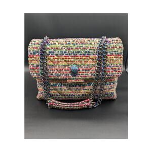 Kurt Geiger London Large Tweed Kensington Woven Purse